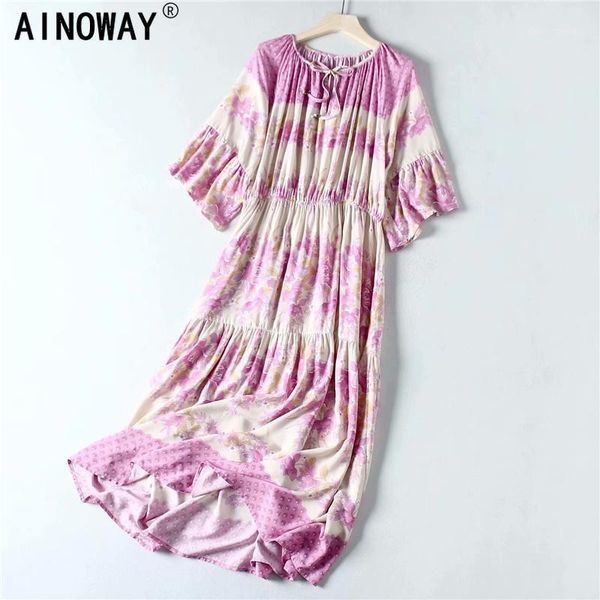 casual dresses vintage chic boho women pink floral print bat sleeve beach long bohemian maxi dress ladies v neck tassel happie vestidos1, Black;gray 
casual dresses vintage chic boho women pink floral print bat sleeve beach long bohemian maxi dress ladies v neck tassel happie vestidos1, Black;gray