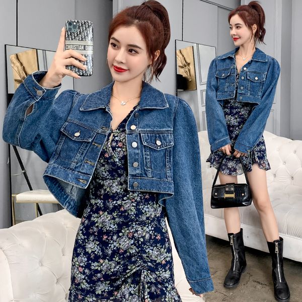 jean 2020 spring and in autumn new retro bubble lapel short waistline high female jacket, Black;brown
jean 2020 spring and in autumn new retro bubble lapel short waistline high female jacket, Black;brown