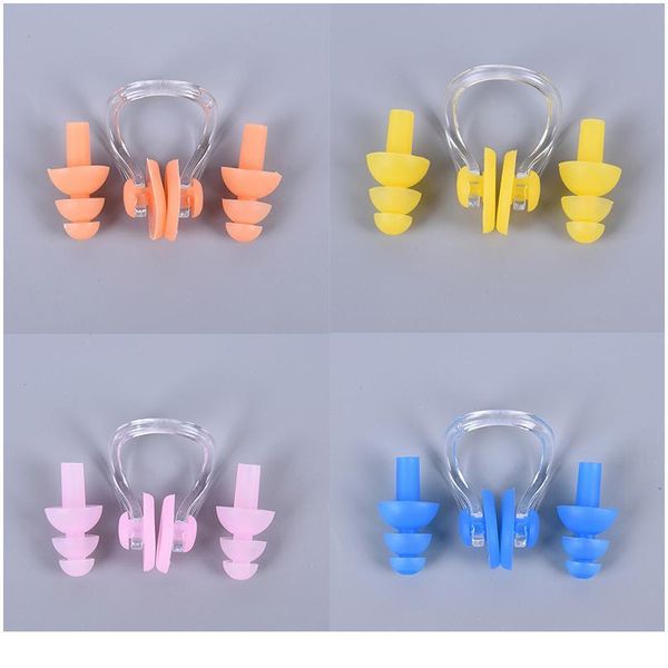 1set anti-noise earplugs nose clip case protective waterproof protection ear plug sile swim dive supplies security bbynlq
1set anti-noise earplugs nose clip case protective waterproof protection ear plug sile swim dive supplies security bbynlq