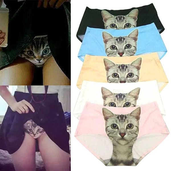 women's panties pussycat 3d cat print underwear clothes funny female anti emptied women briefs white/black, Black;pink
women's panties pussycat 3d cat print underwear clothes funny female anti emptied women briefs white/black, Black;pink
