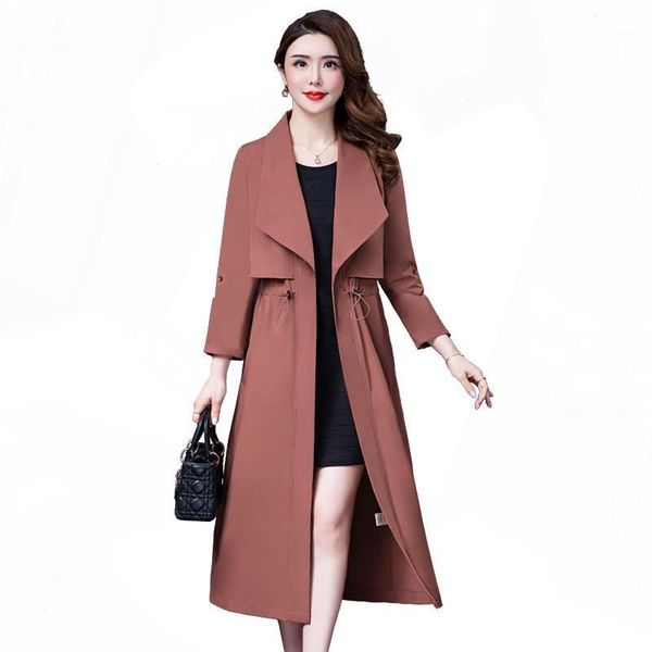 2020 autumn new long trench coat women korean casual plus size slim ladies outerwear fashion windbreaker women overcoat 4xl5xl1, Tan;black
2020 autumn new long trench coat women korean casual plus size slim ladies outerwear fashion windbreaker women overcoat 4xl5xl1, Tan;black