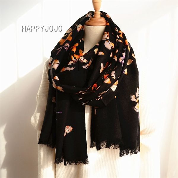 wool scarf black printed butterfly shawl soft feel thin chic fashion casual light luxury pashmina for women or lady y201024, Blue;gray
wool scarf black printed butterfly shawl soft feel thin chic fashion casual light luxury pashmina for women or lady y201024, Blue;gray