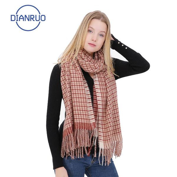 dianruo new double-sided large plaid cashmere like scarf autumn winter women's thickened warm shawl scarf q332, Blue;gray
dianruo new double-sided large plaid cashmere like scarf autumn winter women's thickened warm shawl scarf q332, Blue;gray