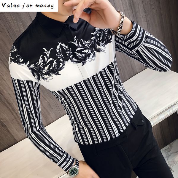 dress flower stripe shirt korean clothes men dress shirt men casual slim fit mens print party club shirt camisa masculina c1212, White;black
dress flower stripe shirt korean clothes men dress shirt men casual slim fit mens print party club shirt camisa masculina c1212, White;black