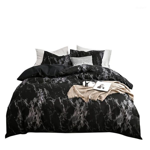 printed marble pattern bedding set duvet cover set 2/3pcs bed twin double quilt cover bed linen (no sheet no filling)1