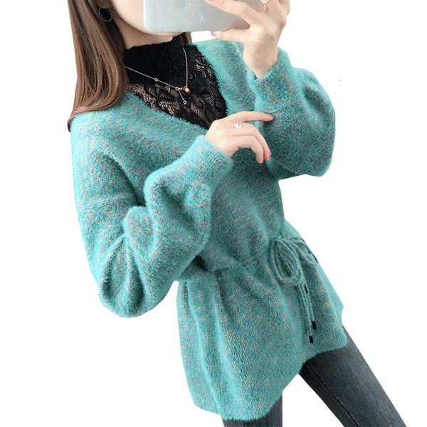 2021 new mink veet sweater coat winter thicken lace patchwork pullovers ladies fake two piece sweaters knitting jumper mujer y436 v8po, White;black
2021 new mink veet sweater coat winter thicken lace patchwork pullovers ladies fake two piece sweaters knitting jumper mujer y436 v8po, White;black