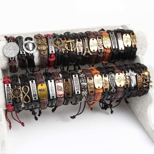factoryupkvmetal womens band leather mens new surfer vintage cuff wristband lots mixed style alloy pendant retro jewelry charm brac
factoryupkvmetal womens band leather mens new surfer vintage cuff wristband lots mixed style alloy pendant retro jewelry charm brac