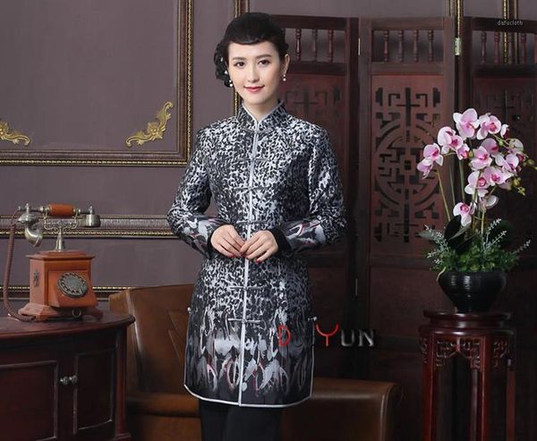 chinese-style improved daily self-cultivation long tang suit coat middle-aged mother gray long-sleeved tang suit jacket1, Tan;black 
chinese-style improved daily self-cultivation long tang suit coat middle-aged mother gray long-sleeved tang suit jacket1, Tan;black