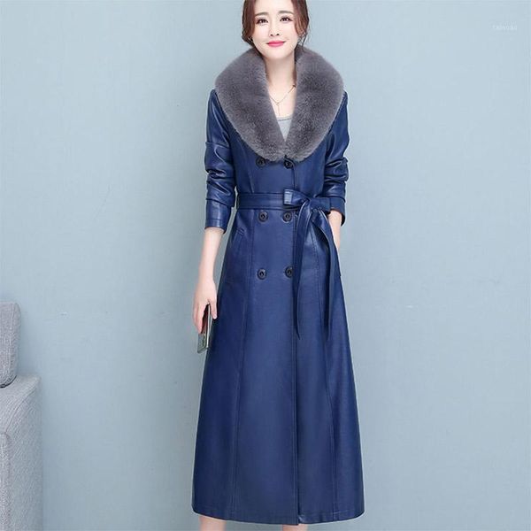 autumn winter temperament fashion women leather jacket new large size fur collar long leather women jacket jk2371, Black
autumn winter temperament fashion women leather jacket new large size fur collar long leather women jacket jk2371, Black