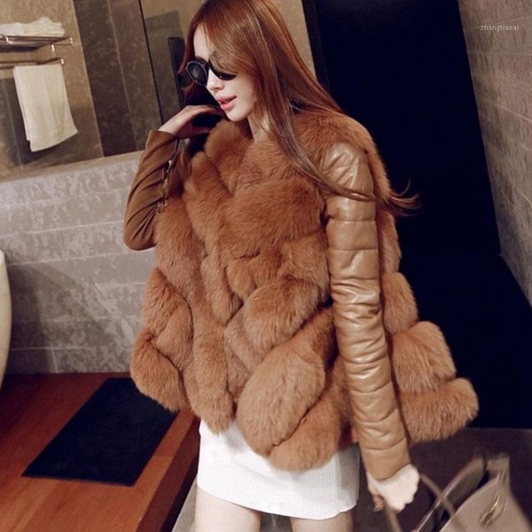 2020 new arrival womens patchwork sheep skin fur jackets removable sleeves fur jackets faux leather coats female clothes1, Black
2020 new arrival womens patchwork sheep skin fur jackets removable sleeves fur jackets faux leather coats female clothes1, Black