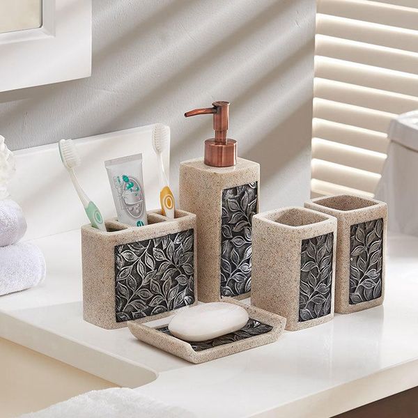 bath accessory set chinese style green leaf sandstone creative resin bathroom five-piece toiletries wf730435
bath accessory set chinese style green leaf sandstone creative resin bathroom five-piece toiletries wf730435
