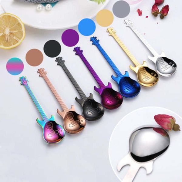 spoons 1pcs creative stainless steel guitar shape musical theme coffee stirring spoon small ice cream dessert scoop kitchen tools
spoons 1pcs creative stainless steel guitar shape musical theme coffee stirring spoon small ice cream dessert scoop kitchen tools
