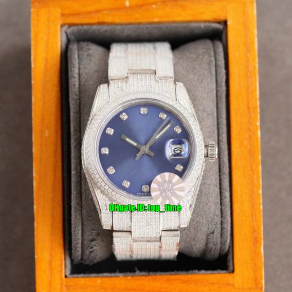 12 styles luxury watches 36mm datejust iced out full diamond automatic mens womens watch blue dial diamonds 904l steel bracelet ladies gents, Slivery;brown
12 styles luxury watches 36mm datejust iced out full diamond automatic mens womens watch blue dial diamonds 904l steel bracelet ladies gents, Slivery;brown