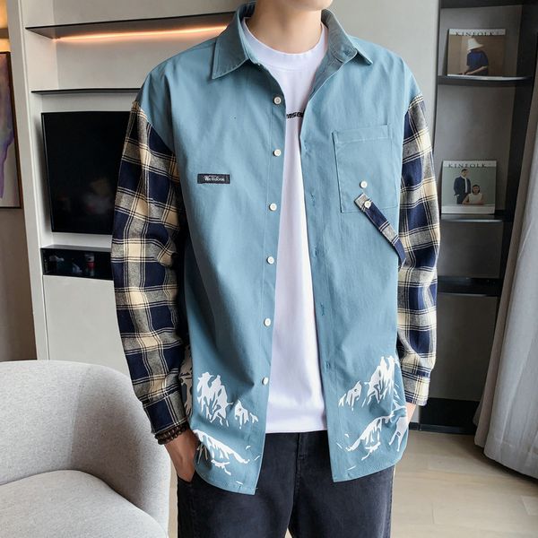 2021 brand spring autumn long sleeves new flannel collar korea style shirt for men's plaid harajuku clothing j5jt, White;black
2021 brand spring autumn long sleeves new flannel collar korea style shirt for men's plaid harajuku clothing j5jt, White;black
