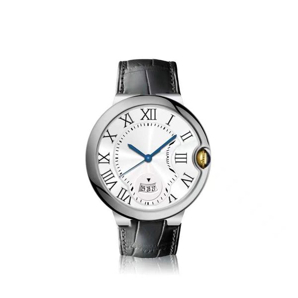 men's automatic mechanical watch luxury requin brand blue balloon gold stainless steel case sapphire black leather strap white calendar, Slivery;brown
men's automatic mechanical watch luxury requin brand blue balloon gold stainless steel case sapphire black leather strap white calendar, Slivery;brown