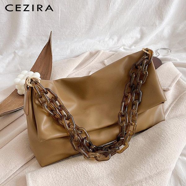 cezira fashion brand women pu leather shoulder bag luxury resin chain handbags solid color female large vegan leather flap purse
cezira fashion brand women pu leather shoulder bag luxury resin chain handbags solid color female large vegan leather flap purse
