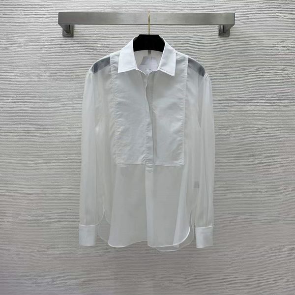 milan runway shirts 2022 spring summer long sleeve lapel neck designer blouses brand same style women's 0219-1, White
milan runway shirts 2022 spring summer long sleeve lapel neck designer blouses brand same style women's 0219-1, White
