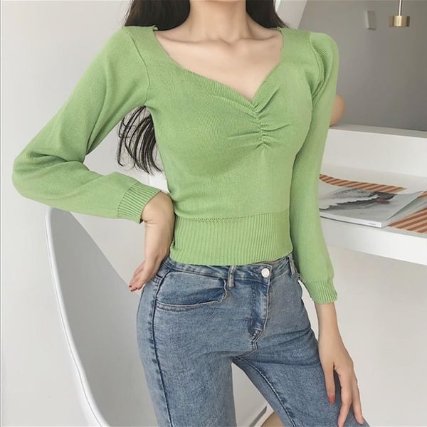 womail pullover slim high elastic women sweater bottoming retro v neck sweater casual solid pretty fashion womens sweater, White;black
womail pullover slim high elastic women sweater bottoming retro v neck sweater casual solid pretty fashion womens sweater, White;black
