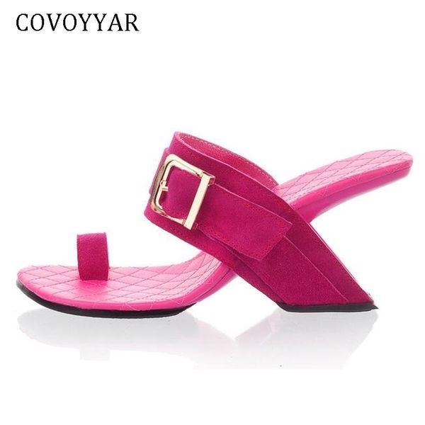 covoyyar novelty summer women slides sandals strange thick high heel comfortable buckle flip flops toe ring slippers wsl35 y200423, Black
covoyyar novelty summer women slides sandals strange thick high heel comfortable buckle flip flops toe ring slippers wsl35 y200423, Black