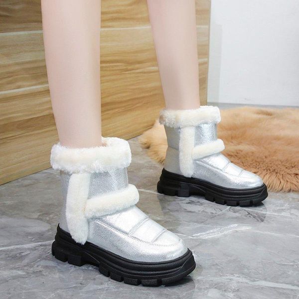 short plush keep warm snow boots women round toe platform ankle boots solid color non-slip women shoes zapatillas mujer winter, Black
short plush keep warm snow boots women round toe platform ankle boots solid color non-slip women shoes zapatillas mujer winter, Black