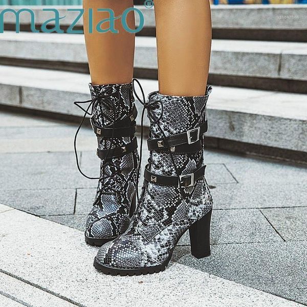 boots snake print mid-calf women hollow round toe thick heel buckle rivets autumn winter leather ladies shoes maziao1, Black
boots snake print mid-calf women hollow round toe thick heel buckle rivets autumn winter leather ladies shoes maziao1, Black