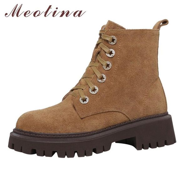 boots meotina real leather high heel snow women platform block ankle lace up short female shoes winter brown 40, Black
boots meotina real leather high heel snow women platform block ankle lace up short female shoes winter brown 40, Black