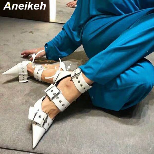 aneikeh 2020 fashion metal buckle women pumps pointed toe slingbacks thin heels lady punk high heels party motorcycle shoes y1215, Black
aneikeh 2020 fashion metal buckle women pumps pointed toe slingbacks thin heels lady punk high heels party motorcycle shoes y1215, Black