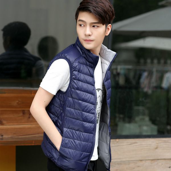autumn winter jacket, light waistcoat and men's down vest, Black;white 
autumn winter jacket, light waistcoat and men's down vest, Black;white