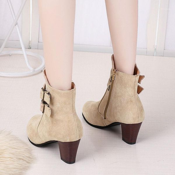 autumn winter women boots solid european ladies shoes boots suede leather ankle with thick scrub size 35-431, Black
autumn winter women boots solid european ladies shoes boots suede leather ankle with thick scrub size 35-431, Black
