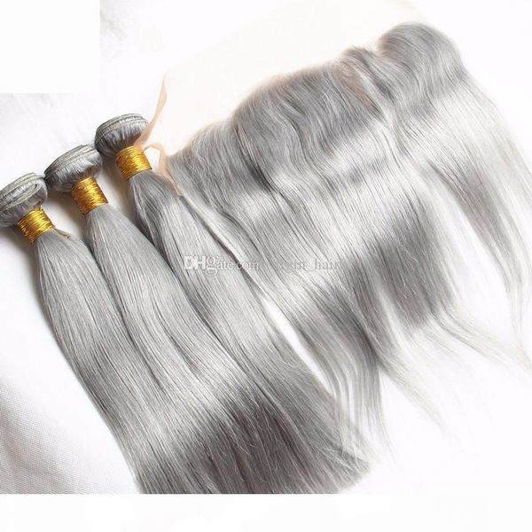 silver grey brazilian hair weave with 13x4 lace frontal closure 4pcs lot pure gray silk straight virgin human hair bundles with full frontal, Black;brown
silver grey brazilian hair weave with 13x4 lace frontal closure 4pcs lot pure gray silk straight virgin human hair bundles with full frontal, Black;brown