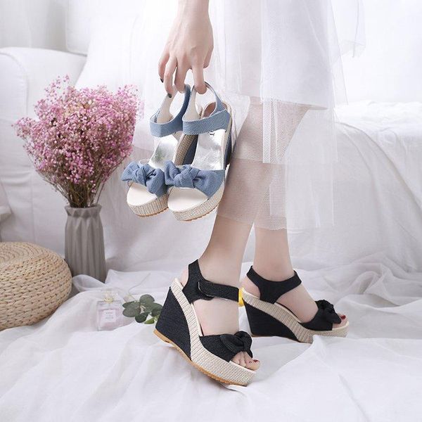 sandals the designer denim women's high-quality heeled heels open-toed thick soles sole, Black
sandals the designer denim women's high-quality heeled heels open-toed thick soles sole, Black
