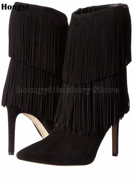 fashion winer black faux suede leather inside zipper tassel fringe thin high heeled boots women pointed toe short boot1
fashion winer black faux suede leather inside zipper tassel fringe thin high heeled boots women pointed toe short boot1