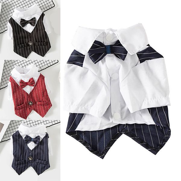 wholesale gentleman dog clothes wedding suit formal shirt for small dogs bowtie tuxedo pet outfit halloween christmas costume for cats
wholesale gentleman dog clothes wedding suit formal shirt for small dogs bowtie tuxedo pet outfit halloween christmas costume for cats