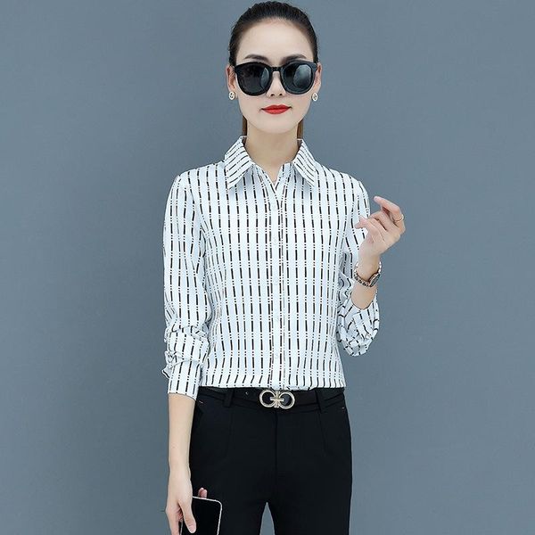 women's blouses & shirts spring 2021 striped chiffon women blouse long sleeve loose ladies autumn shirt office plus size 5xl, White
women's blouses & shirts spring 2021 striped chiffon women blouse long sleeve loose ladies autumn shirt office plus size 5xl, White