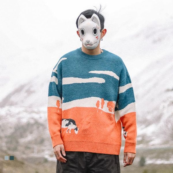 men's sweaters japan style cow sweater man woman autumn winter pollover o-neck patchwork knitted streetwear harajuku clothes size -xxl, White;black
men's sweaters japan style cow sweater man woman autumn winter pollover o-neck patchwork knitted streetwear harajuku clothes size -xxl, White;black