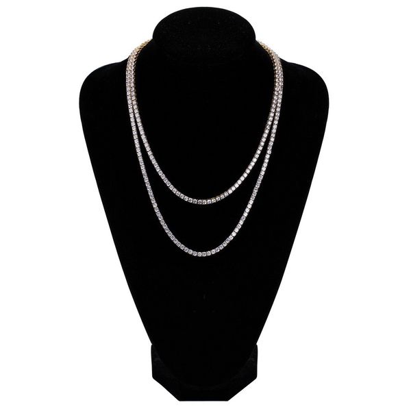 tennis chain necklaces fashion gold silver color hip hop men women necklaces luxury 4mm bling zircon necklaces, Black
tennis chain necklaces fashion gold silver color hip hop men women necklaces luxury 4mm bling zircon necklaces, Black