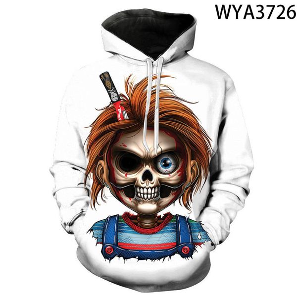 movie new arrival hoodies 2020 horror women play 3d chucky child of men printed casual character children cool pullover weahm