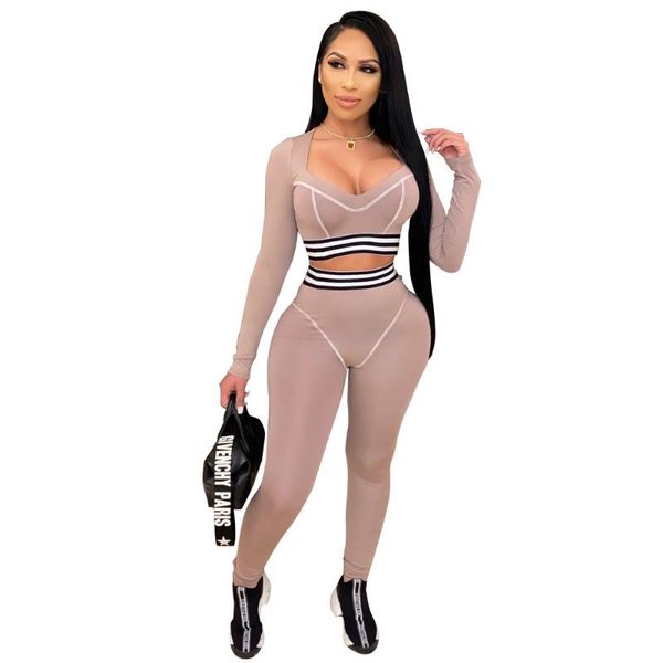 sports two piece set jogging suits for women spring autumn stripes long sleeve skinny fitness tracksuit female outfits 2021, Gray
sports two piece set jogging suits for women spring autumn stripes long sleeve skinny fitness tracksuit female outfits 2021, Gray