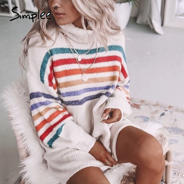 simplee turtle rainbow knitted dresses women casual high fashion sweater dress short autumn winter sweater dresses vestidos 201027, Black;gray
simplee turtle rainbow knitted dresses women casual high fashion sweater dress short autumn winter sweater dresses vestidos 201027, Black;gray