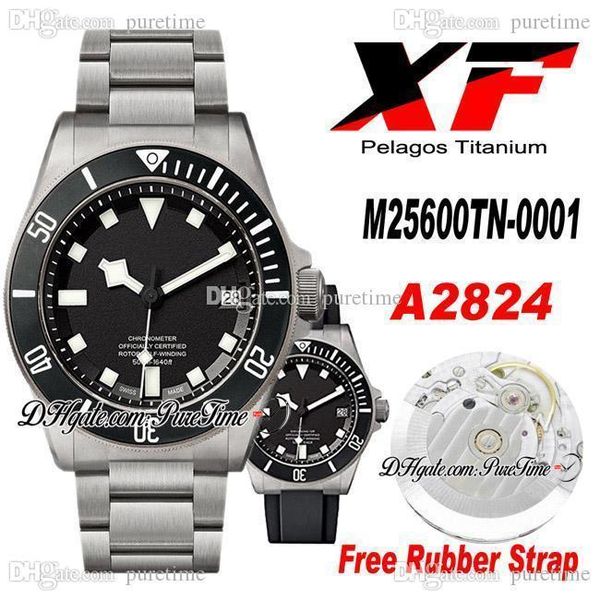 xf eta a2824 automatic mens watch black ceramic bezel black dial titanium case bracelet edition pttd 25600 puretime rubber strap 2, Slivery;brown
xf eta a2824 automatic mens watch black ceramic bezel black dial titanium case bracelet edition pttd 25600 puretime rubber strap 2, Slivery;brown