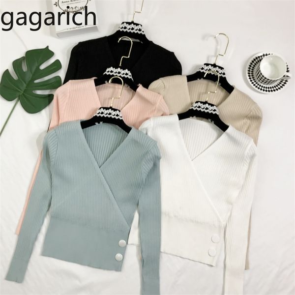 gagarich autumn women sweater cross v-neck slim button solid short pullovers ladies long sleeve bodycon bottom jumpers lj201017, White;black
gagarich autumn women sweater cross v-neck slim button solid short pullovers ladies long sleeve bodycon bottom jumpers lj201017, White;black