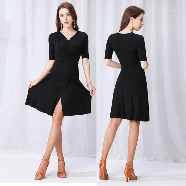 new short-sleeve latin dance dress for women ballroom tango cha cha rumba costumes latin dance skirts performance wear sl18741, Black;red
new short-sleeve latin dance dress for women ballroom tango cha cha rumba costumes latin dance skirts performance wear sl18741, Black;red