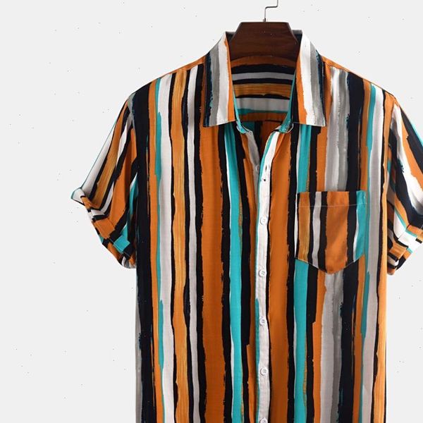 fashion striped men shirt stand neck button streetwear casual brand shirts men hip hop short sleeve pullover camisa 2021, White;black
fashion striped men shirt stand neck button streetwear casual brand shirts men hip hop short sleeve pullover camisa 2021, White;black