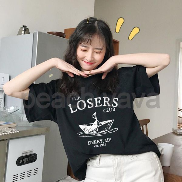 the losers club letter boat funny print summer female t-shirt loose casual short-sleeve tees ulzzang harajuku retro women, White
the losers club letter boat funny print summer female t-shirt loose casual short-sleeve tees ulzzang harajuku retro women, White