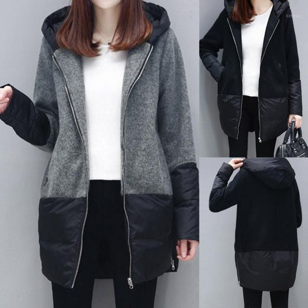 fashion women patchwork hooded parkas coats fashion casual long sleeve overcoat outwear winter female slim warm jackets1, Black
fashion women patchwork hooded parkas coats fashion casual long sleeve overcoat outwear winter female slim warm jackets1, Black