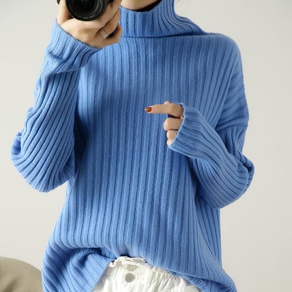 turtleneck cashmere sweater women's sweater loose pullover 2021 autumn and winter new knitted base, White;black
turtleneck cashmere sweater women's sweater loose pullover 2021 autumn and winter new knitted base, White;black