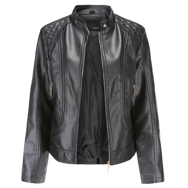 oversized stand collar zipper solid color pu leather jacket women's fashion temperament 2020 autumn and winter clothes, Black
oversized stand collar zipper solid color pu leather jacket women's fashion temperament 2020 autumn and winter clothes, Black