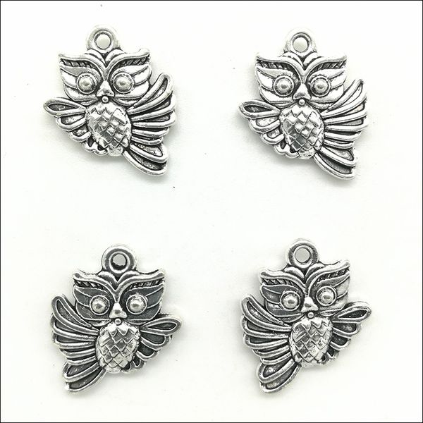 lot 100pcs owl antique silver charms pendants diy jewelry findings for jewelry making bracelet necklace earrings 18*15mm, Bronze;silver
lot 100pcs owl antique silver charms pendants diy jewelry findings for jewelry making bracelet necklace earrings 18*15mm, Bronze;silver