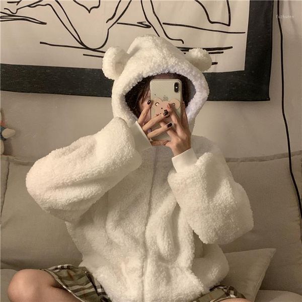 imitation lambs wool thickening and wool fleece women's loose bear's ear round collar coat kawaii hoodies fast shipping1, Black
imitation lambs wool thickening and wool fleece women's loose bear's ear round collar coat kawaii hoodies fast shipping1, Black