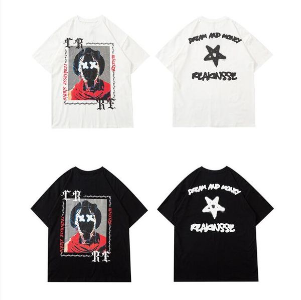 tshirts streetwear hip hop graffiti print short sleeve tees shirts summer fashion casual cotton, White;black
tshirts streetwear hip hop graffiti print short sleeve tees shirts summer fashion casual cotton, White;black